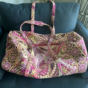 Vera Bradley Pink and Yellow Travel Bag